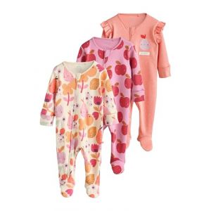 NEXT B&eacute;b&eacute; Fille Dors-Bien &agrave; Zip Double Sens b&eacute;b&eacute;, Lot de 3 Autumn Fruit 6 Mois-9 Mois (Next Germany GmbH, neuf)