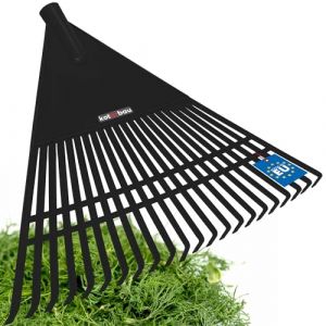 KOTARBAU® Râteau éventail 40 x 55 cm |Ramasse-Feuilles |Rateau A Feuille Noir |Rateau Feuilles Jardin |Balai A Gazon |Rateau A Gazon |Balai A Feuilles |Râteau à Feuilles |Balai à Gazon sans Tige (KOTARBAU, neuf)