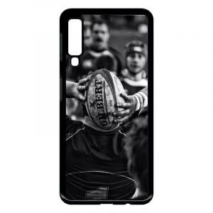 G&eacute;n&eacute;rique Coque Compatible avec Galaxy a7 (2018) - Rugby Noir et Blanc - Noir (topshirt, neuf)