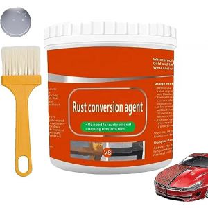 Rust Renovator, Rust Remover for Metal, Rust Removal Converter Metallic Paint,Multi Purpose Anti-Rust Paint,Water-Based Metal Rust Remover with Brush (Black) (byshangmao666, neuf)