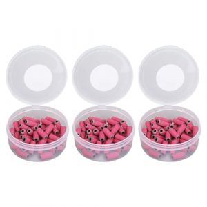 150 pièces bandes de ponçage pour perceuse à ongles, embouts de ponçage professionnels, bandes de ponçage des ongles, ensemble de sable à grain fin grossier 4 couleurs, 80#150#240 (Rose Rouge) (Zippowolf, neuf)