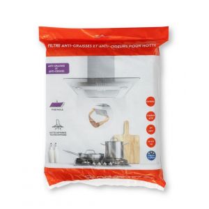 RADIOLA CUISSON Filtre Hotte Cuisine Universel Découpable Anti graisse Anti odeur Charbon Actif Pose Facile Filtre à Découper 47x57 cm Fabriqué en Europe (SMG GROUP, neuf)