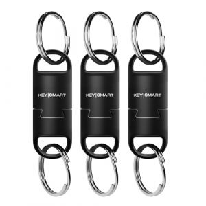 KeySmart MagConnect Pro – Lot de 3 porte-clés magnétiques pour porte-monnaie, clés de voiture – Porte-clés amovible à dégagement rapide pour homme – Porte-clés robuste – Noir EDC, Noir (Key Smart, neuf)