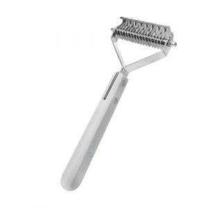 Brosse R&acirc;teau Pour Chiens, D&eacute;m&ecirc;loir Anti-N&oelig;uds, Peigne D&eacute;m&ecirc;lant Double Face Accessoires pour Animaux pour Chiens et Chats de Races Moyennes et Grandes &agrave; Poil Long ou Court pour Salon et (jinaodianzi, neuf)