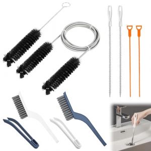 FuxFuis 8 PCS Furet Deboucheur Canalisation 2m Deboucheur Canalisation Brosse Kit de Nettoyage de Drain Brosse de Furet Debouchage Tuyauterie pour Cuisine Douche Salle de Bain (CRED&Iacute;VEL E CRUCIAL - UNIPESSOAL LDA, neuf)
