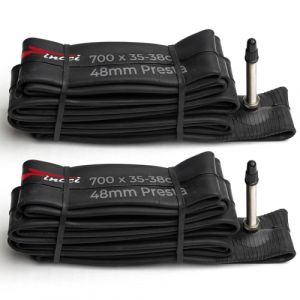Fincci Chambres à air 700 x 32c x 35c x 38c - Pair Chambre a air 28-29 Pouces VTT 48 mm Presta Valve, pour Vélo de Route, Race Adulte Velo Electrique, Tournée Bicyclette - Paquet de 2 Accessoire VTT (Fincci, neuf)