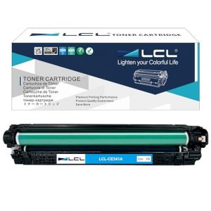 LCL Cartouche de Toner Compatible 651A CE341A (1 Cyan) Remplacement pour HP LaserJet MFP M775 M775dn M775f M775z M775z+ (Great Office, neuf)