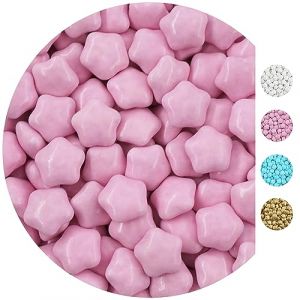 EinsSein 0,5kg Dragees au chocolat étoile rose brillant dragées noël mariage baptême fete communion baby shower - altervatifs aux amandes de mariage - parfait pour les sucreries de Candy Bar Nikah (Shopingeneur, neuf)