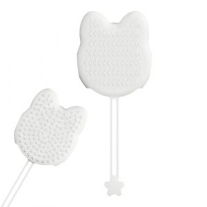 Brosse à poils de chat, peigne en silicone pour chat - Brosse de bain de massage pour chat,Peigne à lécher les cheveux, brosse à shampoing pour animaux de compagnie avec trou pour lanière pour une mei (fegayut, neuf)