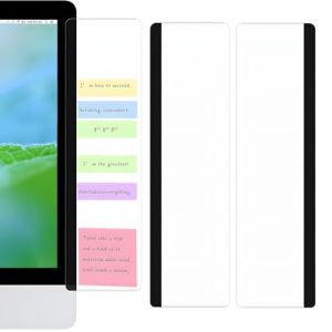 KAIYAY 2 Stück Computer Monitor Memo Board Computer Nachrichtentafel Transparent Acryl Message Board, Kreative Computer-Haftnotizenhalter für Büro, Zuhause, Desktop Organizer (28 x 7,7 cm) (SMOLIKIA LTD, neuf)