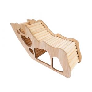 VOANZO Cachette en Bois pour Hamster avec échelle Jouet pour Hamster syrien et Nain Maison, Pont et Cage pour Hamster Accessoires pour Petits Animaux (VOANZO EU, neuf)
