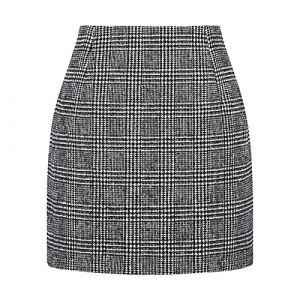 G&eacute;n&eacute;rique Femme Jupe &agrave; Carreaux Taille Haute Jupe &agrave; Fentes Jupe A-Line Classique Jupe Ecossaise Femme Courte Mini Jupe Automne Hiver Short Skirt Evas&eacute;e &Eacute;coli&egrave;re (Xiao hX, neuf)