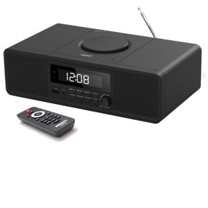 Système stéréo Home CD avec Lecteur CD, Radio FM, Bluetooth, entrée auxiliaire, Port USB, Montre numérique, Radio-réveil Lecteur CD, Micro Chaine Stereo (WNK Technology-WISCENT, neuf)