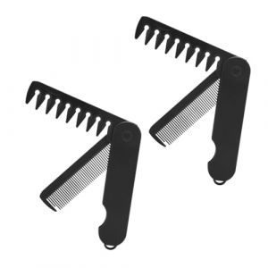 ASAKKURA 2 pi&egrave;ces Peigne Pliant pour Coiffure de Voyage Dents Fines et Larges pour Coiffage Quotidien Outil Compact Portable Unisexe pour Entretien des Cheveux (Little Prince Octopus, neuf)