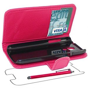 ebestStar - Coque Compatible avec Samsung S4 Mini Galaxy GT-i9190, i9192, i9195 Etui PU Cuir Housse Portefeuille Porte-Cartes Support Stand + Stylet, Rose [Appareil: 124.6 x 61.3 x 8.9mm, 4.3''] (ebestPro-fr, neuf)