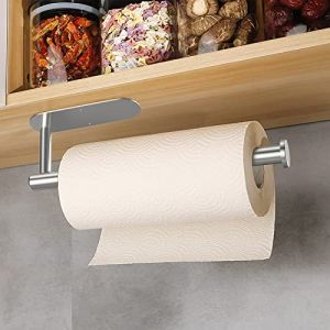 Vicloon Porte Essuie Tout Auto-Adhésif,Porte Sopalin Adhesif Support Porte Sopalin,Porte Sopalin Mural Deux Méthodes D'installation,Coller Ou Percer,Convient pour Cuisine,Salle de Bain (Vicloon®-FR, neuf)