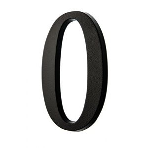 HUBER numéro de maison 0 en aluminium 20 cm I numéros de maison pour la maison et la porte I numéro de maison XL I plaques de numéro de maison au design 3D noir noble, revêtement en poudre (Service@huber-electro, neuf)