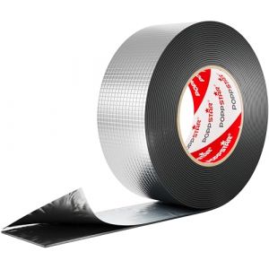 POPPSTAR Ruban d'étanchéité pour toiture (10 m x 50 mm x 1,5 mm) Bande de solin extrêmement adhésive à froid revetement aluminium (poppstar*, neuf)