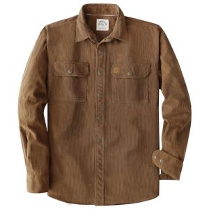 Dubinik&reg; Chemise en Velours C&ocirc;tel&eacute; Chemise Homme Chemises Casual Homme Chaude Vintage Pression Casual Chemise Bucheron (Dubinik&reg;EU, neuf)