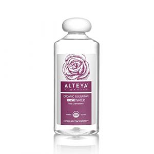 Alteya Organic Eau de rose bulgare 500ml - Certifiée 100% organique USDA, GRANDE BOUTEILLE Pure, naturelle, bio et authentique, Eau florale distillée à la vapeur à partir de pétales fraiches de fleurs de Rosa Damascena bulgare, Vendue directement par le p