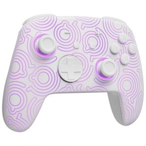 PALPOW Manette Switch 2 Pro, Manette Switch Sans Fil Compatible avec Nintendo Switch 2/OLED/Lite, Firefly Bluetooth Switch 2 Pro Controller avec 7 Couleurs LED/Paddle/Turbo - Blanc (FunlabDirect, neuf)