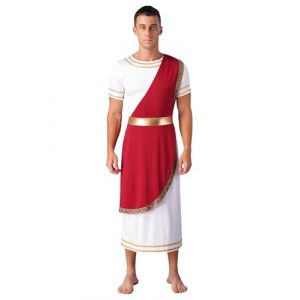 Runhomal Deguisement Dieux Grec Homme Adulte Empereur Romain César Grec Costume de Dieu Grec Grèce Romain Halloween Carnaval Fête A Bourgogne M (Runhomal EU, neuf)