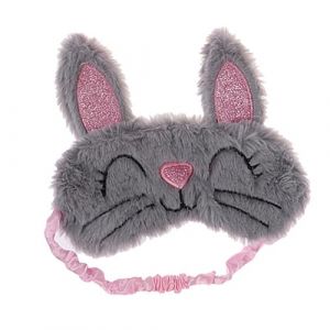 PACKOVE 1 Pièce Masque de sommeil oeil au beurre noir couverture d'oeil de lapin cache-oeil de dessin animé pour enfant enfants masque pour les yeux sommeil cache-yeux dormir Peluche Gris (Spring TU, neuf)
