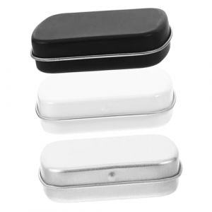 Ipetboom 3 Pièces Mini Boîte d'emballage pour Nail Art Palette Aquarelle Puits Mini Boîte Vide pour Aquarelle Palette De Peinture d'artiste Palette Aquarelle Vide Étain Aquarelle Le Fer (Cowan Micro, neuf)