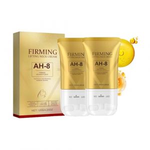 Lot de 2 cr&egrave;mes raffermissantes et raffermissantes pour le cou avec rouleau de cr&egrave;me lifting anti-rides, cr&egrave;me hydratante au collag&egrave;ne pour la peau flasque, am&eacute;liore l'&eacute;lasticit&eacute;, traitement (NeoMall新汇, neuf)