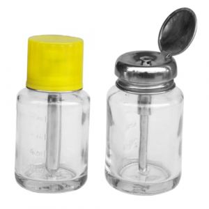 Ipetboom Lot De 2 Bouteilles Vides En Verre 100ml &agrave; Pression, Distributeurs Rechargeables Pour Dissolvant Vernis &agrave; Ongles, Sans Odeur, Usage Professionnel Et Voyage, Design Antirouille (KinRoZ, neuf)