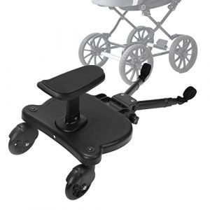 Herrselsam Planche de poussette pour toutes les poussettes - Avec siège, planche de transport design à 360° à deux roues - Marchepied pour poussette de 25 kg - Disponible pour toutes les poussettes (BlueHorizon Shop, neuf)