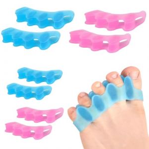 YAPKOLV 4 Paire &Eacute;carteur d'Orteil Hallux Valgus Gel-S&eacute;parateur de Doigts de Pied, r&eacute;utilisable lavable pour soulager les orteils, pour les orteils en boule, marteau, Hallux Valgus (MA SHIJIE UK SHOP, neuf)