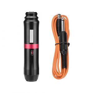 TTOOGO Machine à stylo à tatouage rotatif avec cartouche réglable Profondeur - 5,0 pouces x 1,18 pouce en aluminium DC Tatoo Tatoo, Motor 9V 8000 tr/min, trait de 3,0 mm,Rouge (TTOOGO Tattoo, neuf)