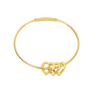Cadeau Plus Bracelet Personnalis&eacute; - Bracelet Pour Femme Avec C&oelig;ur - Gourmette femme personnalisable, bracelet femme personnalis&eacute;, bracelet mamie, bracelet personnalis&eacute; prenom (Mod&egrave;le #1) (CADEAUPLUS, neuf)