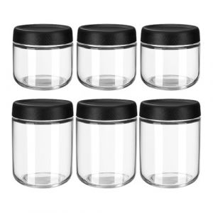 LDYOEN Lot de 6 Overnight Oats Jar, 3x300ml & 3x480ml Bocaux en Verre Herm&eacute;tique, Bocal en Verre avec Couvercle, Pot en Verre pour Yaourt, C&eacute;r&eacute;ales, Porridge, Confiture (liliyou-EU, neuf)