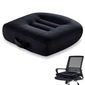 Coussin de si&egrave;ge rehausseur de si&egrave;ge auto : 40 x 40 cm Coussin orthop&eacute;dique ergonomique Coussin de chaise extra large pour chaise de bureau, voiture, coussin de fauteuil roulant ou rehausseur pour (BirongSarl, neuf)