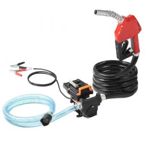 VEVOR Pompe Transfert Carburant Électrique Portable 12 V CC 15 GPM 56 L/min 1/4 CV Buse de Carburant Arrêt Automatique, Long Tuyau Entrée et Sortie, pour Mélange d'Essence, Diesel, Kérosène, Méthanol (VEVOR Direct Store FR, neuf)