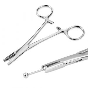 LAURITAMI 3mm 4mm 5mm Pince piercing, Pince &agrave; piercing pour boules, Pinces piercings pour modifier les piercings de l'oreille de la l&egrave;vre du nombril de la langue du nez des sourcils (FaLan Jewelry, neuf)