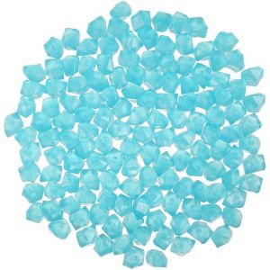 MacroHu 100pcs Pierres Fluorescentes Pierre Lumineuse Pierre Décorative pour Jardin Galet Lumineux Cailloux Aquarium Résine Cailloux Lumineux Galets Jardin Exterieur Cailloux Decoratif -Bleu Clair (HuDD, neuf)