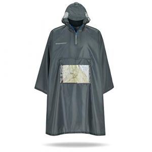Poncho de pluie Stadwerk &ndash; Protection contre la pluie pour la randonn&eacute;e avec poche poitrine transparente &ndash; Cape de pluie &ndash; Cape de pluie pour homme avec sac &agrave; dos &ndash; Imperm&eacute;able 160cm - 200cm (Iceberg GmbH, neuf)