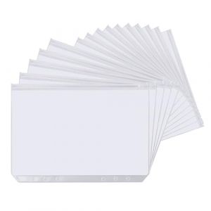 Intercalaires Classeur A5,20 PCS Pochettes pour Classeur &agrave; Fermeture Eclair A5 Pochettes Classeur en Plastique PVC &agrave; 6 Trous Pochettes Perfor&eacute;es Organisateur De documents Pochette pour Billets (SMZZ Shop, neuf)