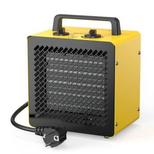DAHTEC Radiateur &eacute;lectrique 3000W - C&eacute;ramique - Chauffage Soufflant - Mini Chauffage d'appoint - Chauffe Rapide & &Eacute;conomie d'&Eacute;nergie - Conception compacte pour bureau - Jaune (DAHTEC-EU, neuf)