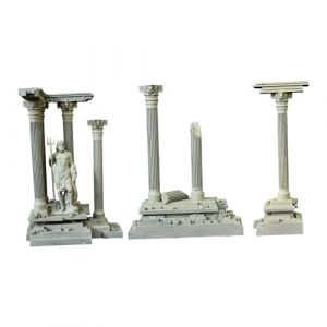 Sharplace D&eacute;coration de Colonne Romaine r&eacute;aliste en r&eacute;sine pour Aquarium, Accessoires pour Aquarium, d&eacute;coration de, Pilier Romain, 18,5 cm, Set D (RT Technology, neuf)