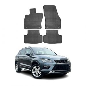 Tapis de Sol Compatible avec Seat Ateca 2016-2022 Caoutchouc Noir (OMAC-GmbH, neuf)