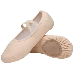 Acfoda Chaussures de ballet - Chaussures de gymnastique - Ballerines - Chaussures de danse pour filles, enfants et femmes - Tailles 22-44, beige, 23 EU (Flyd, neuf)