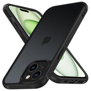 ivoler Coque Mat pour iPhone 15 Plus 6.7 Pouces, [Protection Antichoc Militaire] Arri&egrave;re Translucide &Eacute;tui de Protection Mince Anti-Rayures Bumper Housse, Noir (AYRmall-AMFR, neuf)
