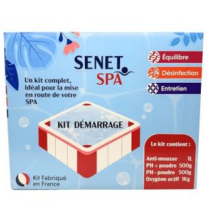 Kit Complet de Traitement pour Spa - Anti-Mousse, R&eacute;gulateurs de pH et Oxyg&egrave;ne Choc - Id&eacute;al pour Mise en Route et Entretien, Fabriqu&eacute; en France (Js DistriWeb, neuf)