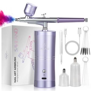 SAVILAND Airbrush Avanc&eacute;e Kit Complet pour Ongles : Finitions Parfaites avec Trois Modes &agrave; Airbrush Sans Fils, Ecran LCD, Id&eacute;al pour Ombres, French et Toutes D&eacute;corations Nail Art (SavilandPlus, neuf)