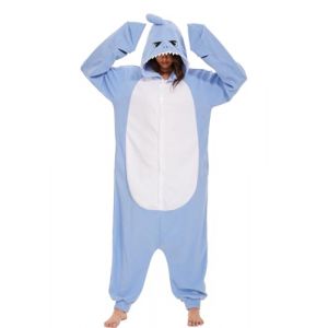 sazpajacos Animal Requin Costume Halloween Cosplay Costume Unisexe Requin Adulte Grenouill&egrave;re Pyjama Dessin Anim&eacute; F&eacute;roce Requin Costume Habillage F&ecirc;te pour Femmes Hommes, Bleu L (Super sky, neuf)