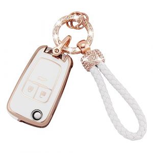 Koaudb Étuis de Protection pour clés de Voiture Porte-clés pour Vauxhall Opel Astra Insignia Vectra Zafira Meriva Mokka Chevy Cruze Captiva Holden 2 3 Boutons Flip Folding Key Fob Case (Chv-3F) (Koaudb, neuf)
